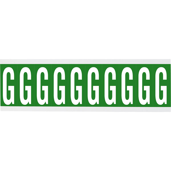 Brady CNL1G G Identical numbers and letters on one card for indoor use 912210