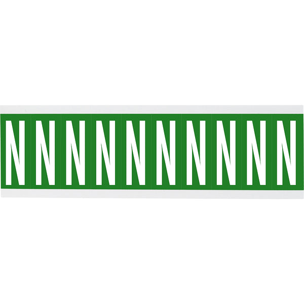 Brady CNL1G N Identical numbers and letters on one card for indoor use 912203