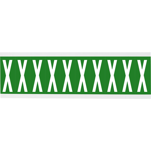 Brady CNL1G X Identical numbers and letters on one card for indoor use 912193