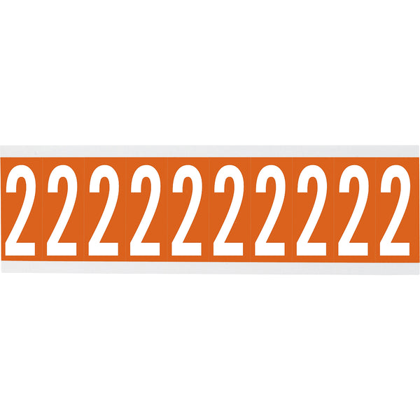 Brady CNL1O 2 Identical numbers and letters on one card for indoor use 912697