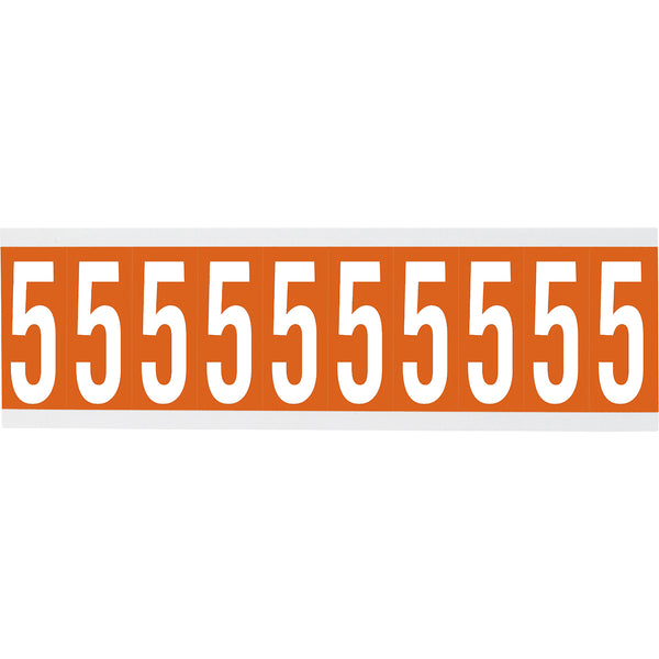 Brady CNL1O 5 Identical numbers and letters on one card for indoor use 912152