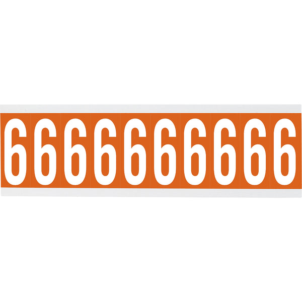 Brady CNL1O 6 Identical numbers and letters on one card for indoor use 912151