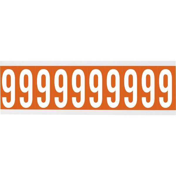 Brady CNL1O 9 Identical numbers and letters on one card for indoor use 912701