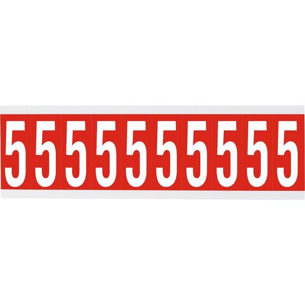 Brady CNL1R 5 Identical numbers and letters on one card for indoor use 912132