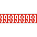 Brady CNL1R 9 Identical numbers and letters on one card for indoor use 912128