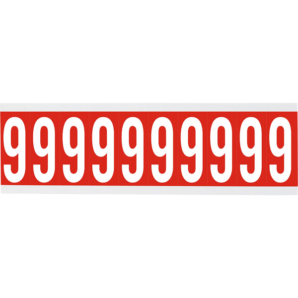 Brady CNL1R 9 Identical numbers and letters on one card for indoor use 912128