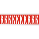 Brady CNL1R K Identical numbers and letters on one card for indoor use 912115