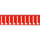 Brady CNL1R L Identical numbers and letters on one card for indoor use 912114