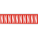 Brady CNL1R N Identical numbers and letters on one card for indoor use 912112