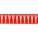 Brady CNL1R Y Identical numbers and letters on one card for indoor use 912101