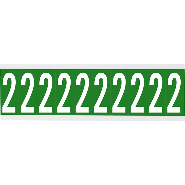 Brady CNL2G 2 Identical numbers and letters on one card for indoor use 912059