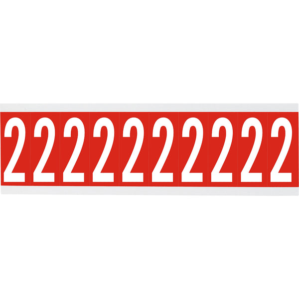 Brady CNL2R 2 Identical numbers and letters on one card for indoor use 911964