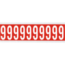 Brady CNL2R 9 Identical numbers and letters on one card for indoor use 911957