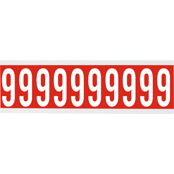Brady CNL2R 9 Identical numbers and letters on one card for indoor use 911957
