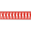 Brady CNL2R K Identical numbers and letters on one card for indoor use 911944