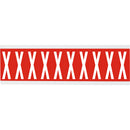 Brady CNL2R X Identical numbers and letters on one card for indoor use 911931