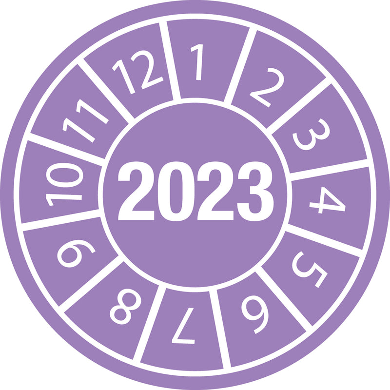 Brady DATE INSPECTION LBLS B-429 2023 -DIA 10 Tamper-evident Inspection Date Labels  Year 2023 834143
