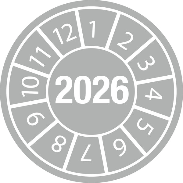 Brady DATE INSPECTION LBLS B-429 2026 -DIA 30 Tamper-evident Inspection Date Labels  Year 2026 834158