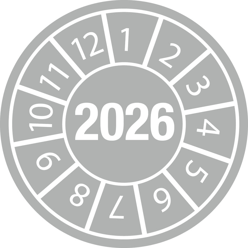 Brady DATE INSPECTION LBLS B-429 2026 -DIA 30 Tamper-evident Inspection Date Labels  Year 2026 834158