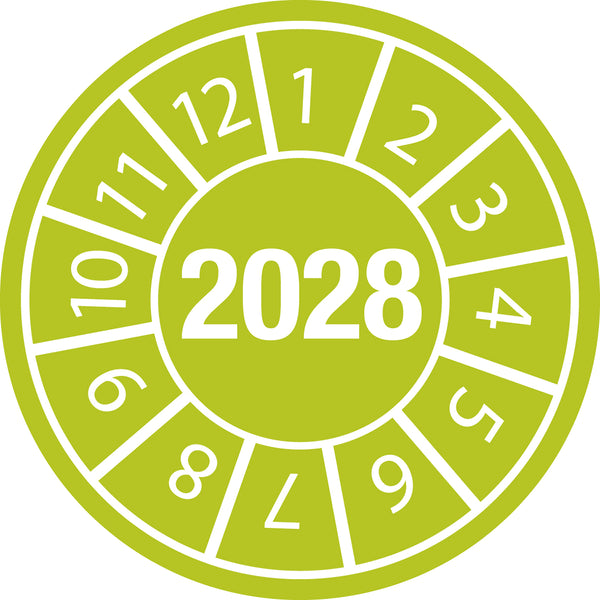 Brady DATE INSPECTION LBLS B-429 2028 -DIA 30 Tamper-evident Inspection Date Labels  Year 2028 834166