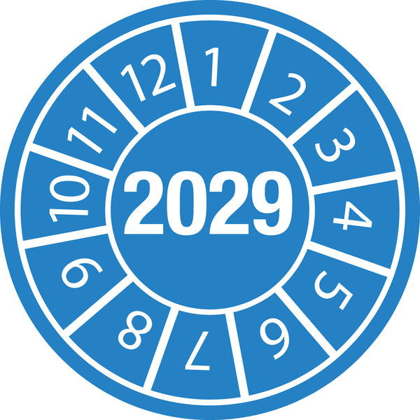 Brady DATE INSPECTION LBLS B-429 2029 -DIA 10 Tamper-evident Inspection Date Labels  Year 2029 834167