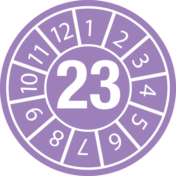 Brady DATE INSPECTION LBLS B-429 23 -DIA 30 Tamper-evident Inspection Date Labels  Year 23 834036