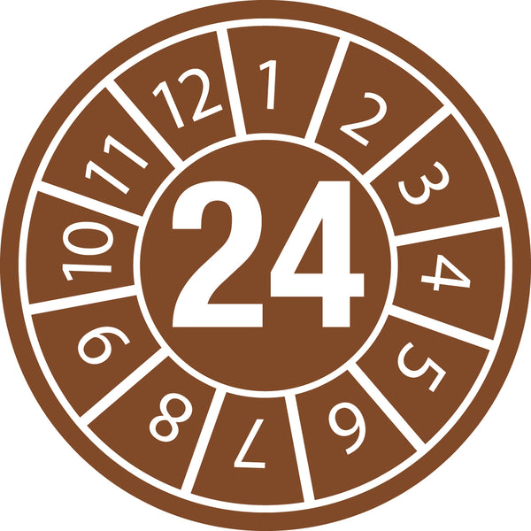 Brady DATE INSPECTION LBLS B-429 24 -DIA 20 Tamper-evident Inspection Date Labels  Year 24 834039