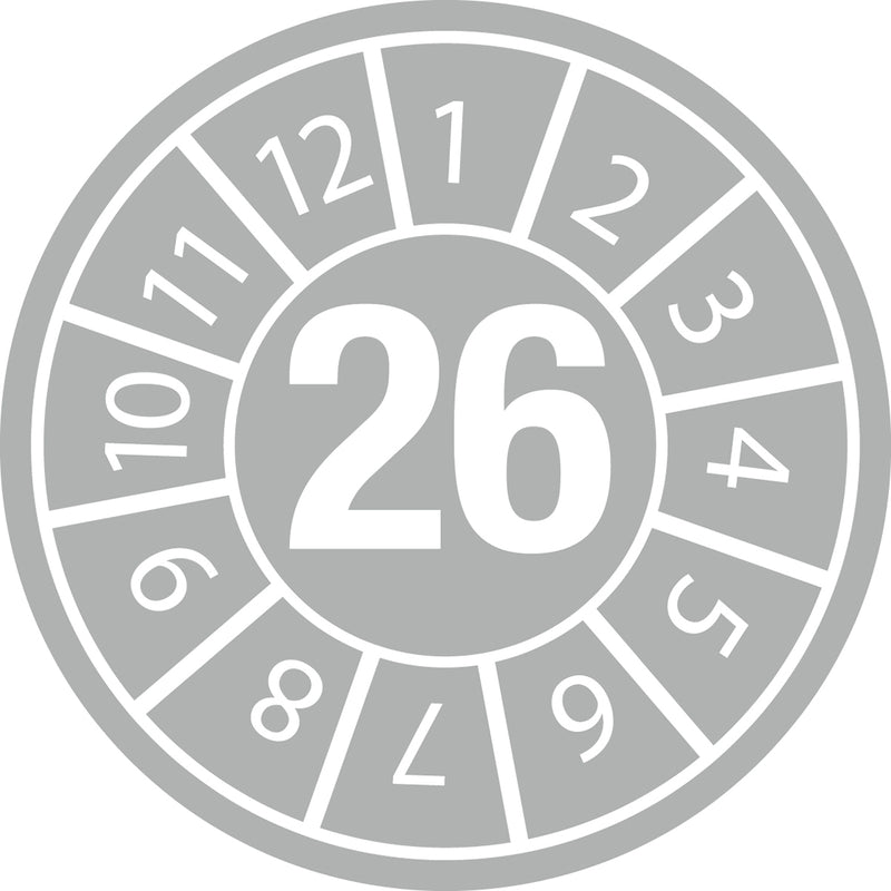 Brady DATE INSPECTION LBLS B-429 26 -DIA 10 Tamper-evident Inspection Date Labels  Year 26 834045