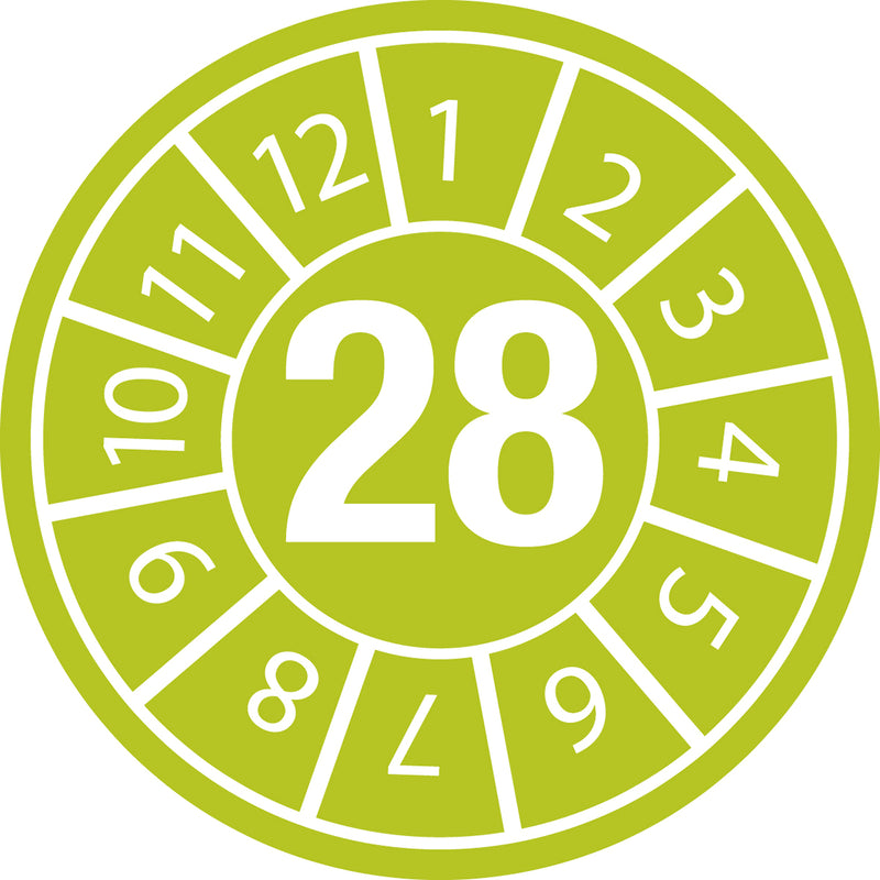 Brady DATE INSPECTION LBLS B-429 28 -DIA 10 Tamper-evident Inspection Date Labels  Year 28 834053