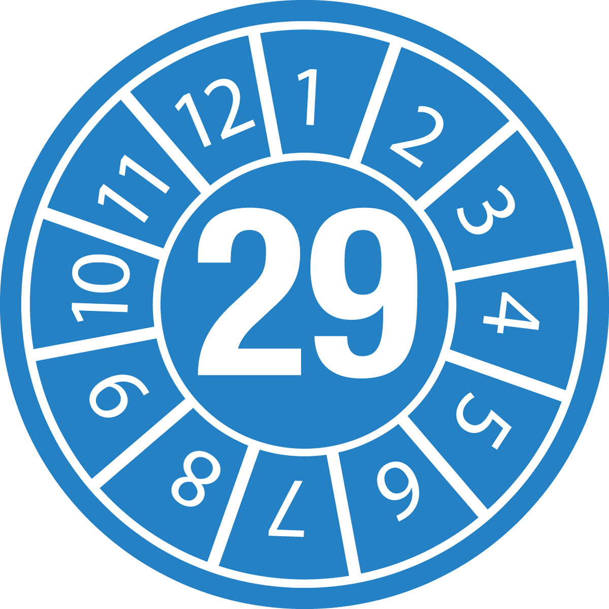Brady DATE INSPECTION LBLS B-429 29 -DIA 20 Tamper-evident Inspection Date Labels  Year 29 834059