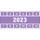 Brady PAST B500 57X25(9) PUR 2023 Inspection Date Labels 834279