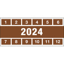 Brady PAST B500 57X25(9) BRW 2024 Inspection Date Labels 834280