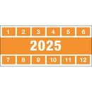 Brady PAST B500 57X25(9) ORG 2025 Inspection Date Labels 834281