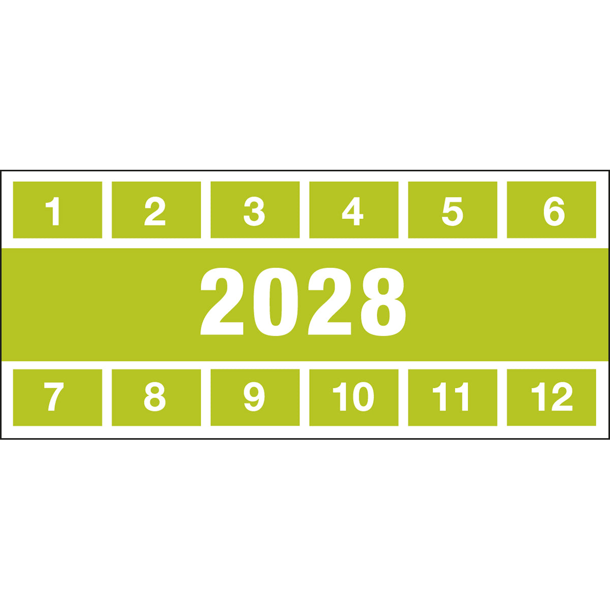 Brady PAST B500 57X25(9) GRN 2028 Inspection Date Labels 834284