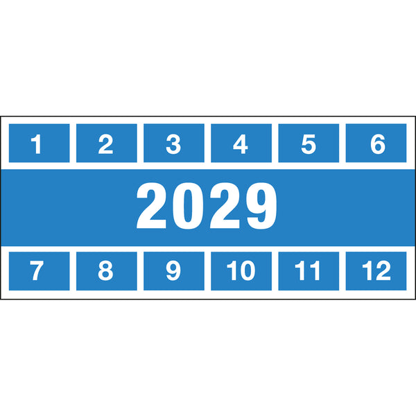 Brady PAST B500 57X25(9) BLU 2029 Inspection Date Labels 834285