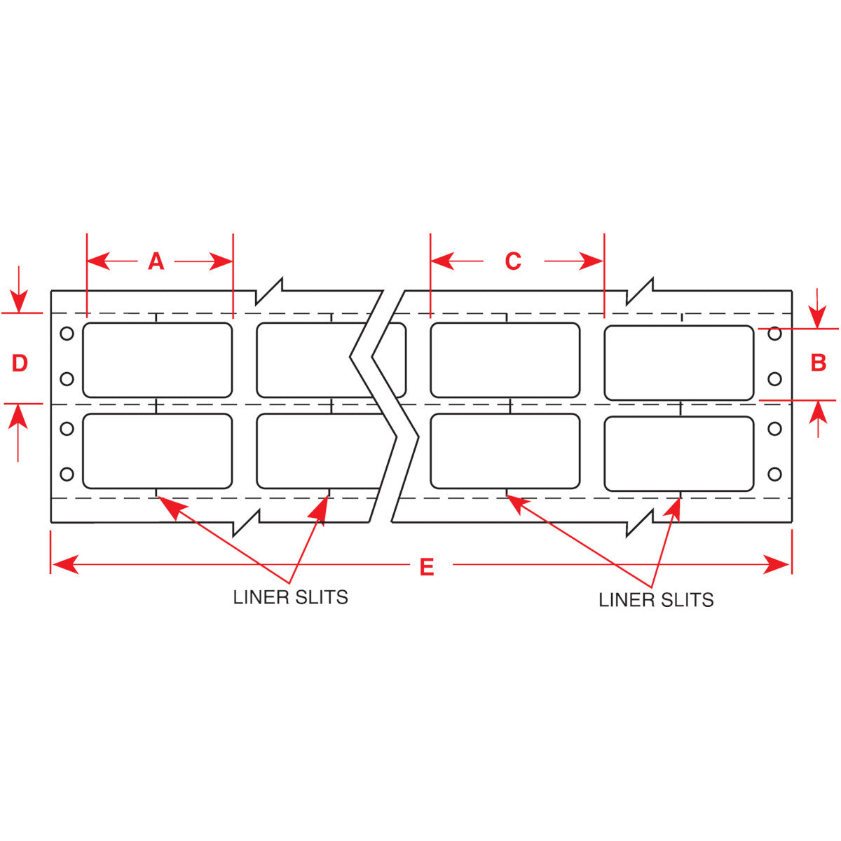 Brady DAT-48-969-10 DaTab Dot Matrix Printable Labels 028912