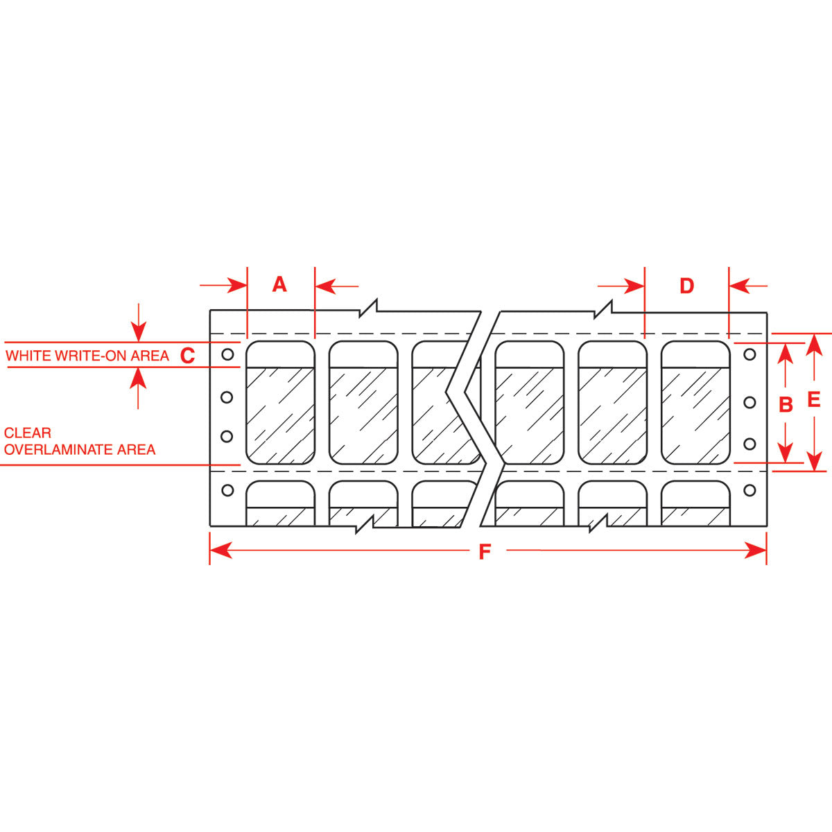 Brady DAT-41-292-1 DaTab Dot Matrix Printable Labels 028440