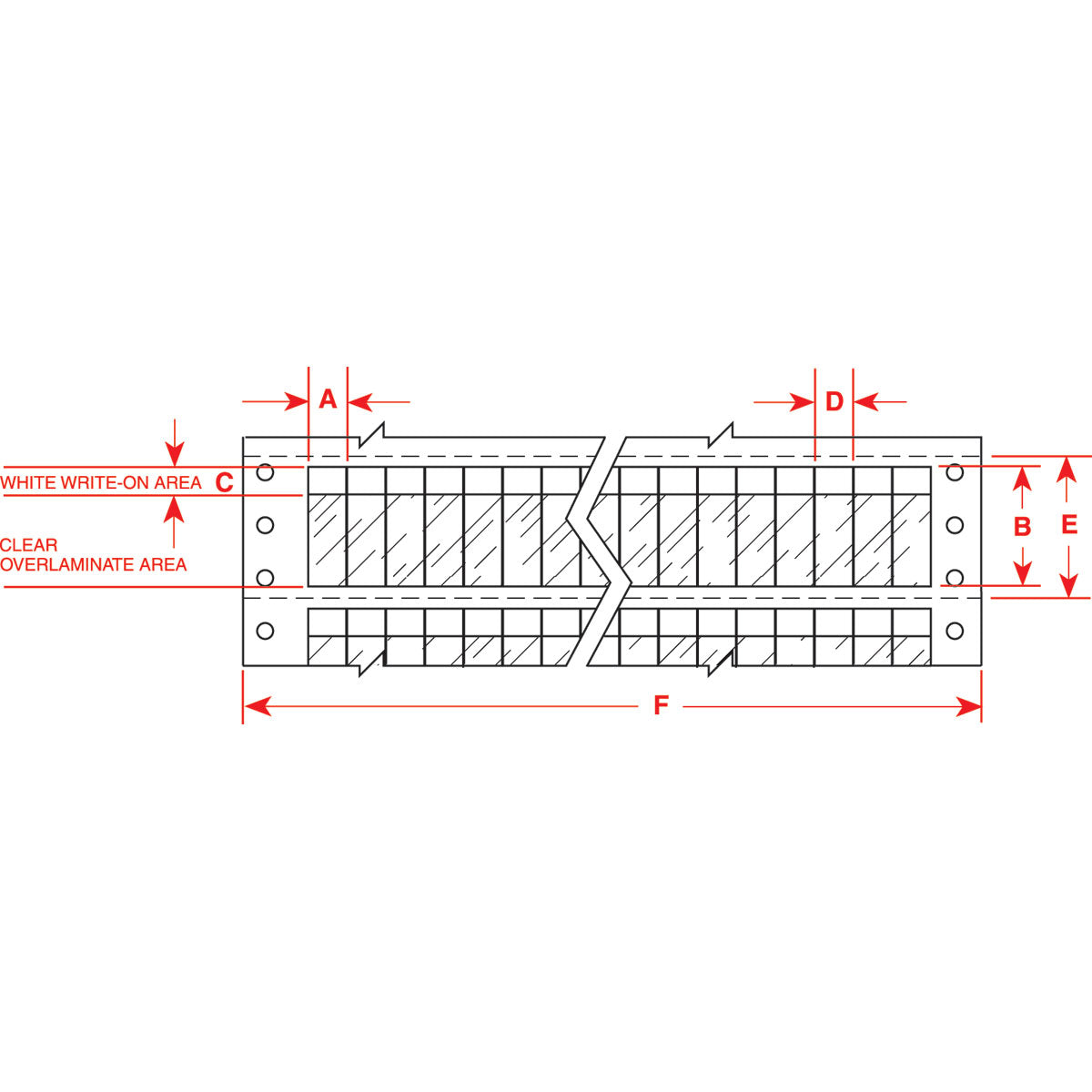 Brady SLSH-10375 DaTab Dot Matrix Printable Labels 028905