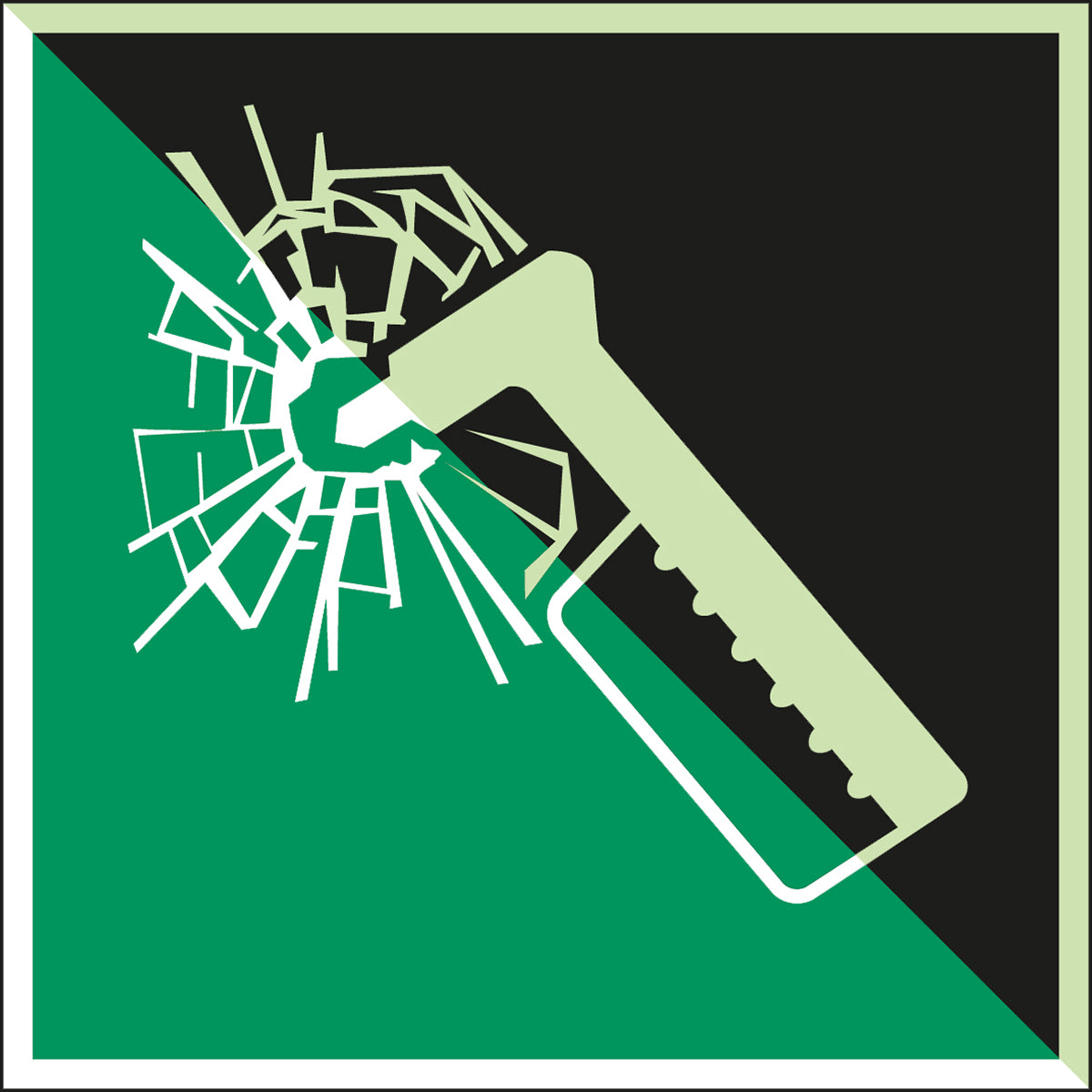 Brady E/E025/Nt/Pp-Pholumb-150X150-1 ISO Safety Sign - Emergency hammer 197268