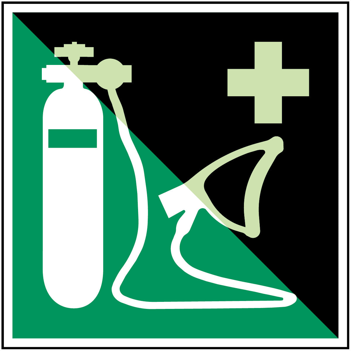 Brady E/E028/Nt-Sa-Pholumb-150X150/1-B Oxygen resuscitator - ISO 7010 134889