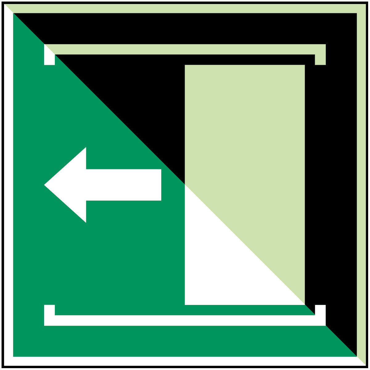 Brady E/E034/Nt-Pp-Pholumb-150X150/1-B Door slides left to open - ISO 7010 134963