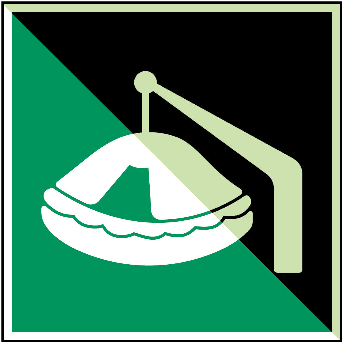 Brady E/E039/Nt-Sa-Pholumb-200X200/1-B Davit-launched liferaft - ISO 7010 135028
