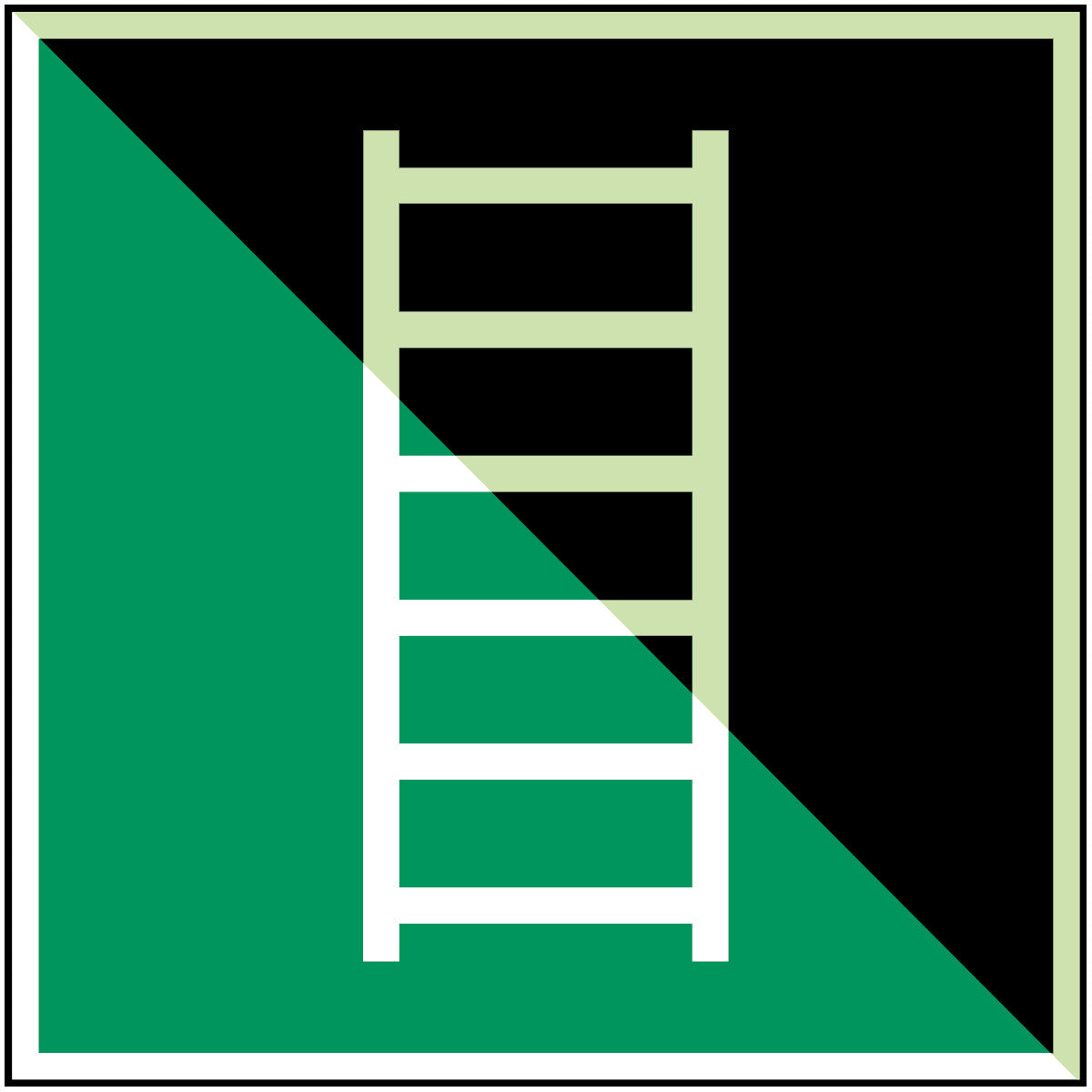 Brady E/E059/Nt-Alu-Pholumc-100X100/1-B Escape ladder - ISO 7010 135345