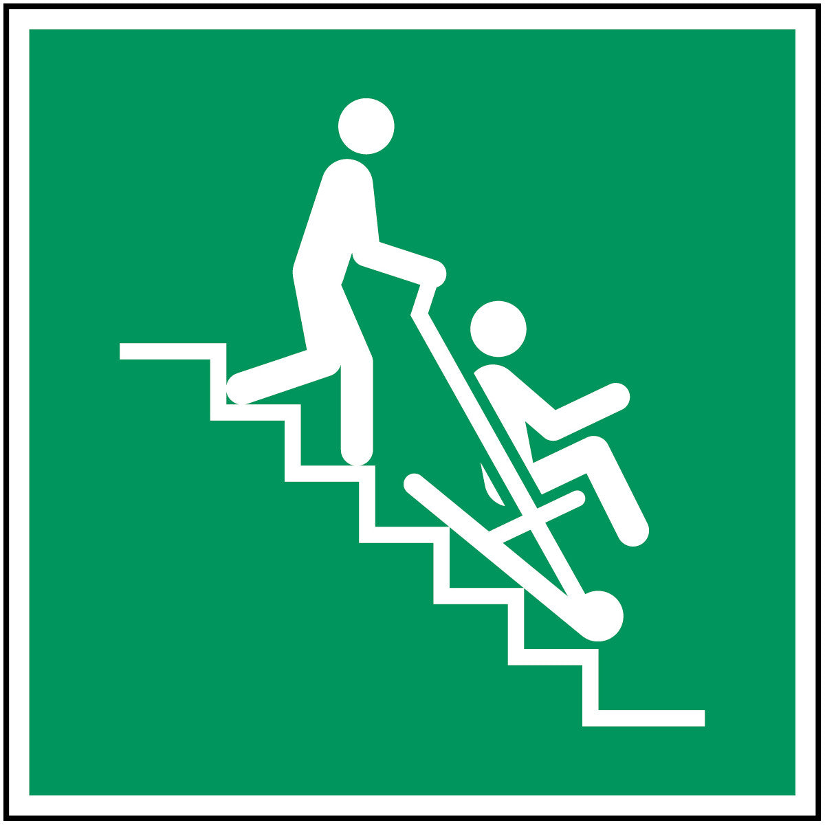 Brady E/E060/Nt-Sa-100X100/1-B Evacuation chair - ISO 7010 135357