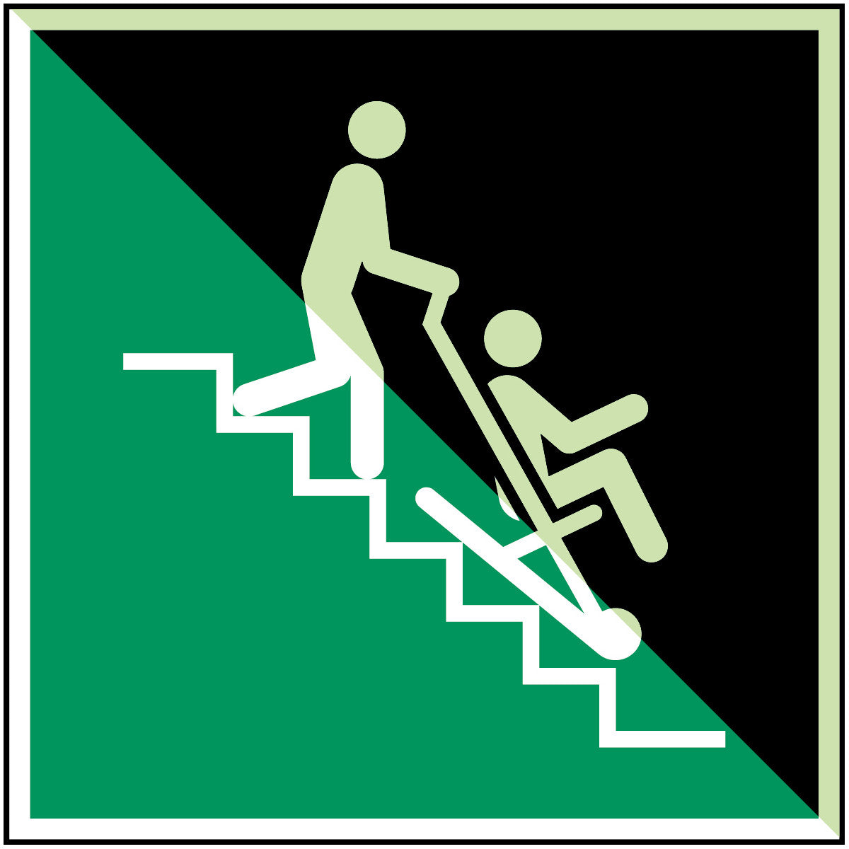 Brady E/E060/Nt-Alu-Pholumc-200X200/1-B Evacuation chair - ISO 7010 135374