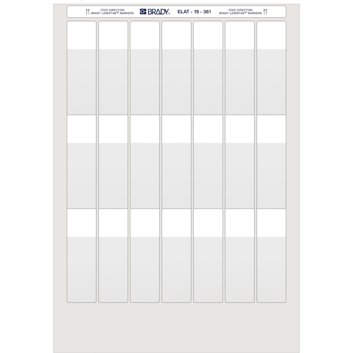 Brady LAT-19-361-1 LaserTab Laser Printable Labels 029744