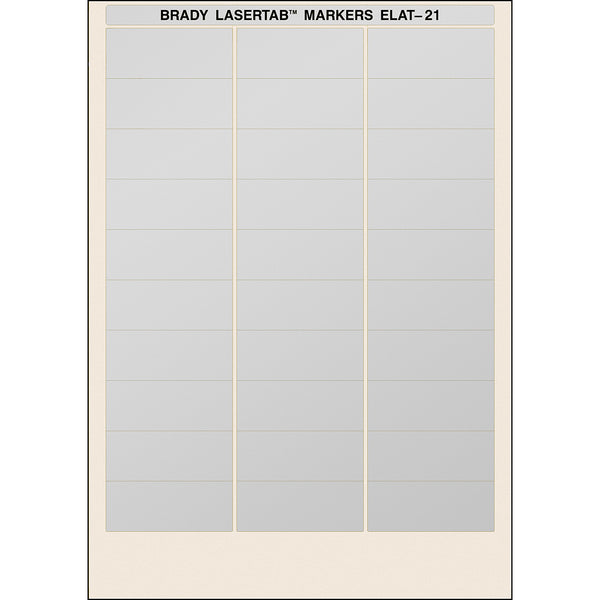 Brady ELAT-21-773 LaserTab Laser Printable Labels 029860