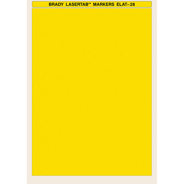 Brady ELAT-28-747Y-10SH LaserTab Laser Printable Labels 014935