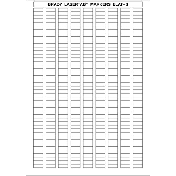 Brady ELAT-3-747W-10 LaserTab Laser Printable Labels 029821