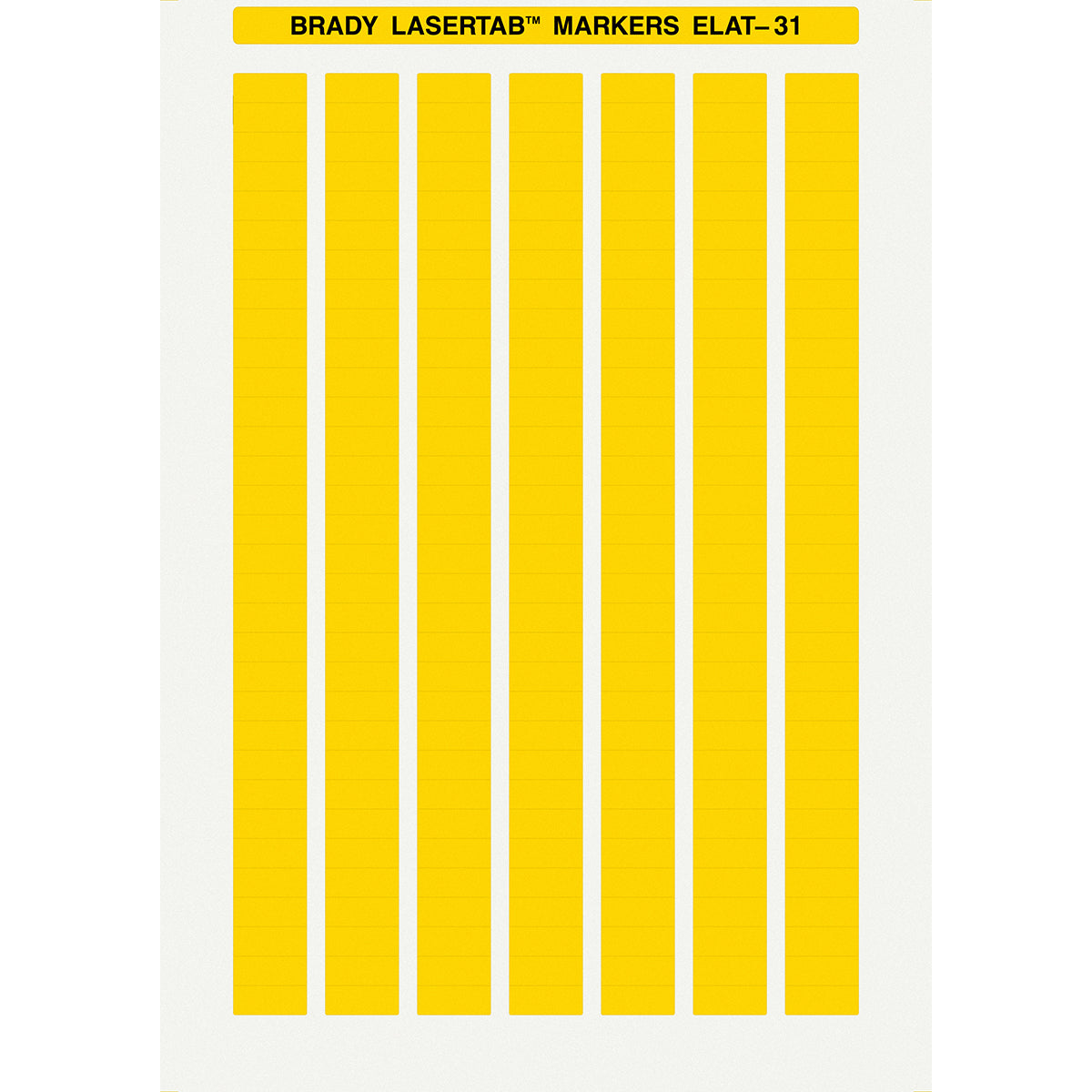 Brady ELAT-31-747YL-10 LaserTab Laser Printable Labels 014388